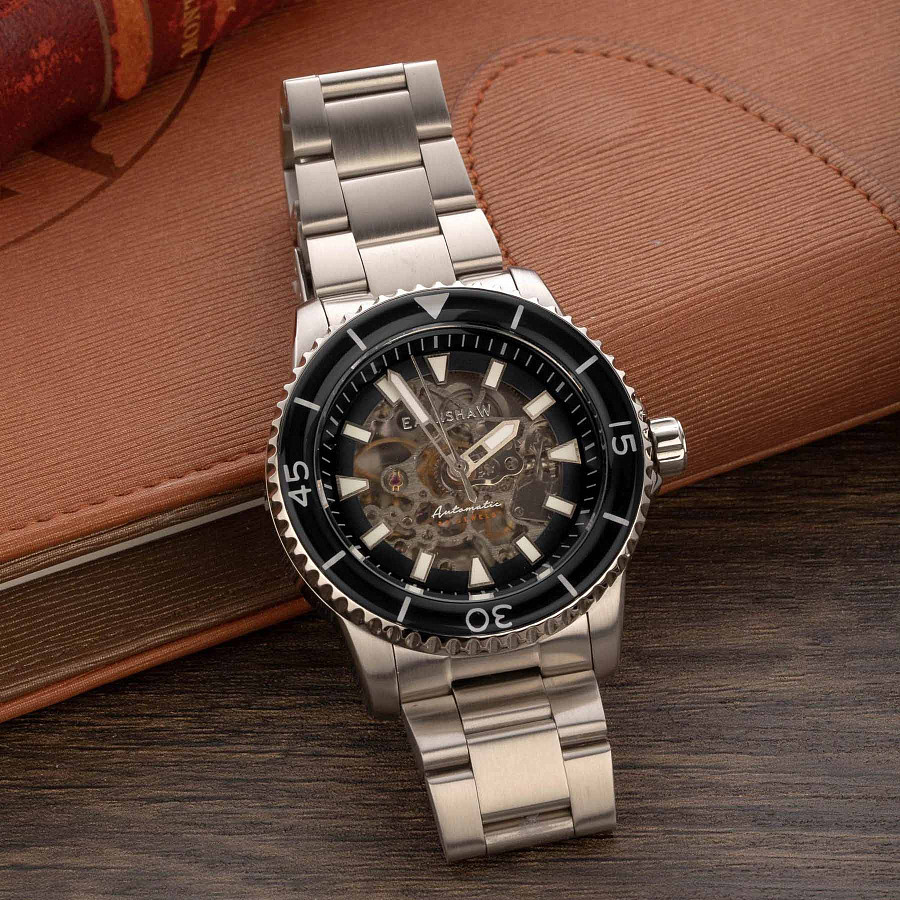 Часы Earnshaw Wallis ES-8227-11 — сталь металл, Англия