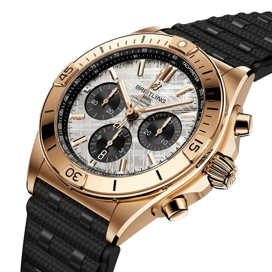Часы Breitling Chronomat B01 42 Erling Haaland RB01347A1F1S1 — механические, титан золото