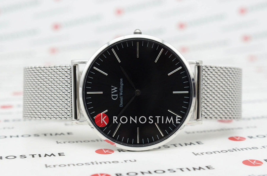 Часы Daniel Wellington Classic Mesh Onyx DW00100629 — кварцевые, металл сталь