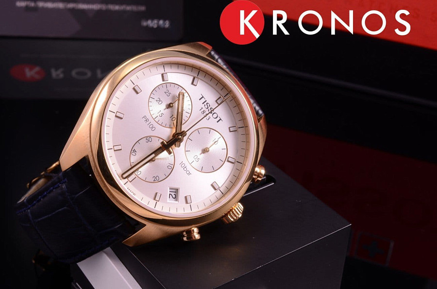 Часы Tissot PR 100 Сhronograph T101.417.36.031.00 — белый, сталь металл