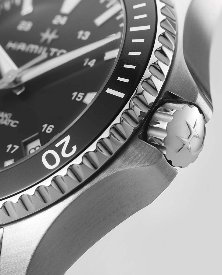Часы Hamilton Khaki Navy Scuba Auto H82335131 — мужские, нержавеющая сталь