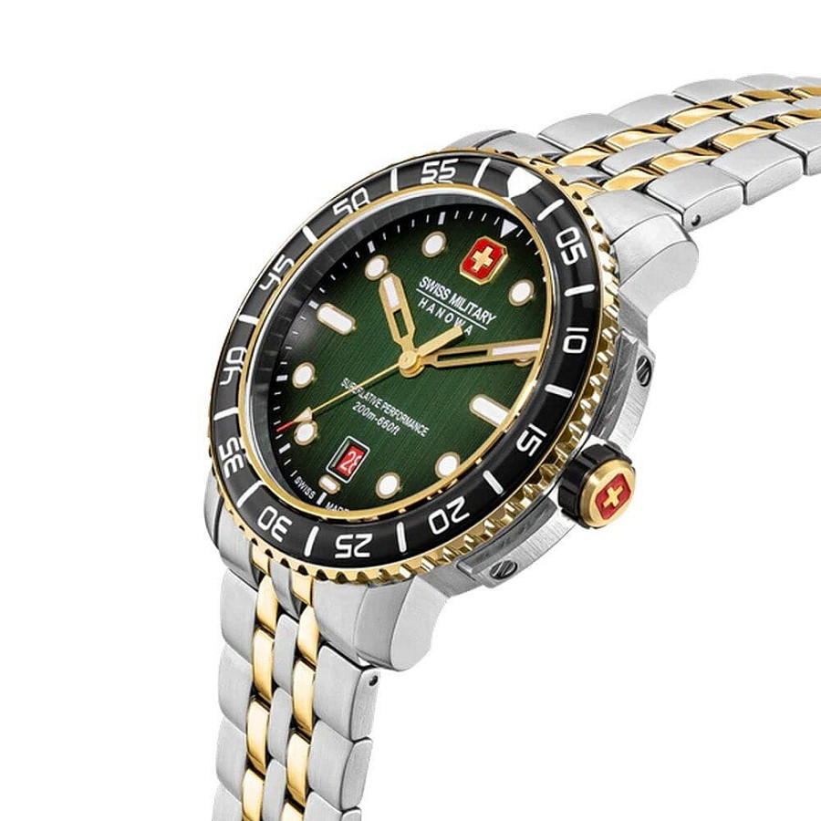 Часы Swiss Military Hanowa Black Marlin SMWGH0001761 — мужские, двухцветный