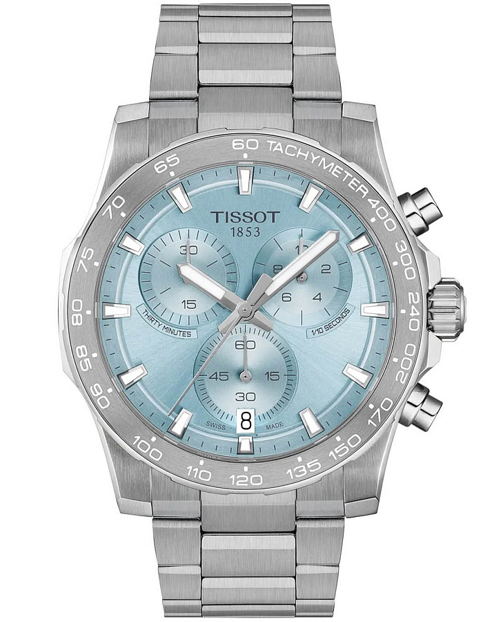 Часы Tissot Supersport Chrono 42 mm T125.417.11.351.00 — мужские, голубой