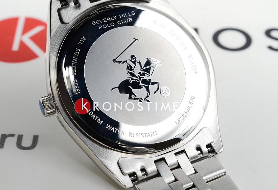 Часы Beverly Hills Polo Club BP3830X.570 — мужские, нержавеющая сталь с ip-покрытием