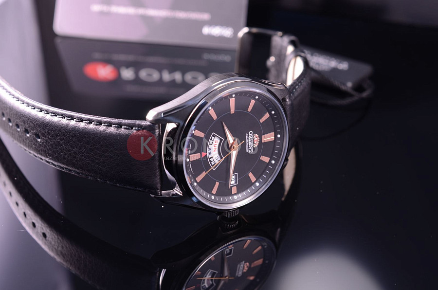Часы Orient FN02001B (FFN02001B) — кожа + текстиль, мужские