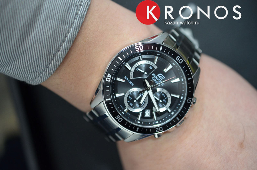 Часы Casio Edifice EFR-552D-1AVUDF (EFR-552D-1A) — черный, кварцевые