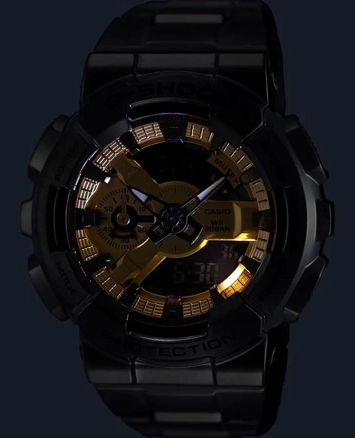 Часы Casio G-Shock GM-110BD-1A9 — металл сталь, Япония