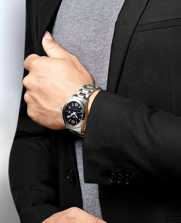 Часы Longines Conquest L3.759.4.58.6 — кварцевые, Швейцария, мужские