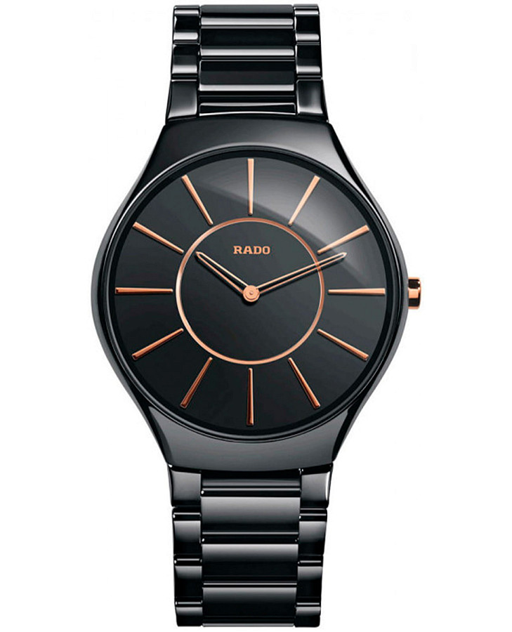 Часы Rado True Thinline R27741152 — женские, черный