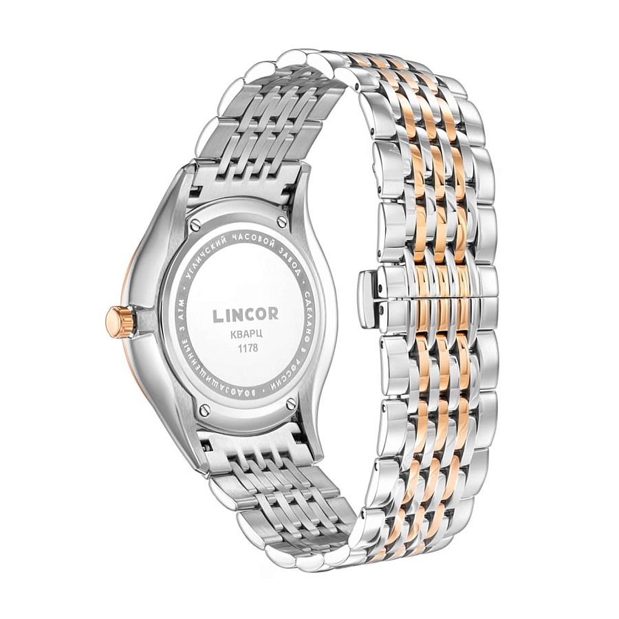 Часы Lincor UNI 1178S5B2 — кварцевые, латунь