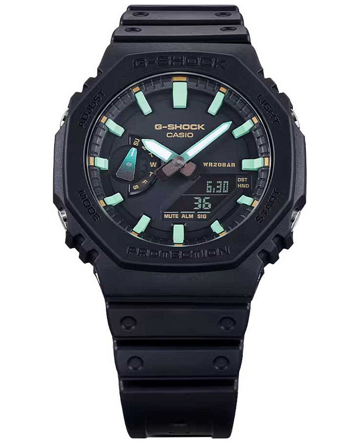 Часы Casio G-Shock GA-2100RC-1ADR (GA-2100RC-1A) — пластик, мужские