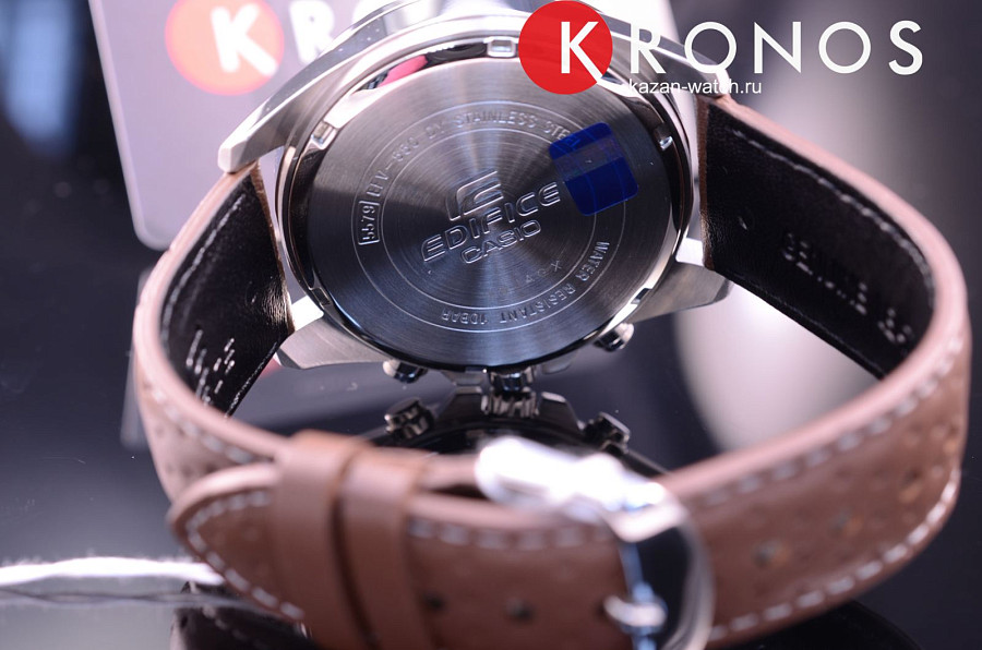Часы Casio Edifice EFV-550L-5A — кожаный, мужские