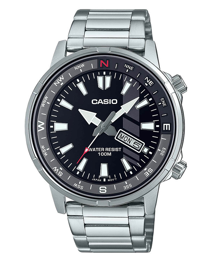 Часы Casio Collection MTD-130D-1A — мужские, черный