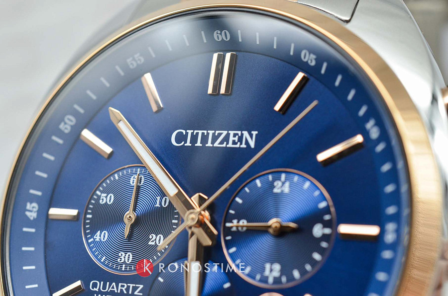 Часы Citizen Chronograph AN8216-50L — нержавеющая сталь с ip-покрытием, мужские