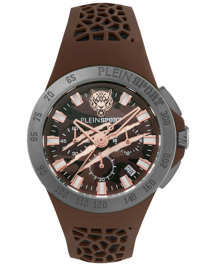 Часы Plein Sport Thunderstorn Chrono PSABA0423 — мужские, коричневый