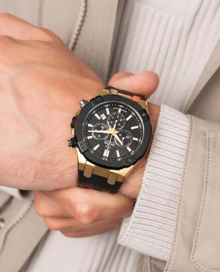Часы Jaguar Diplomatic Quartz J1012/1 — кварцевые, металл сталь
