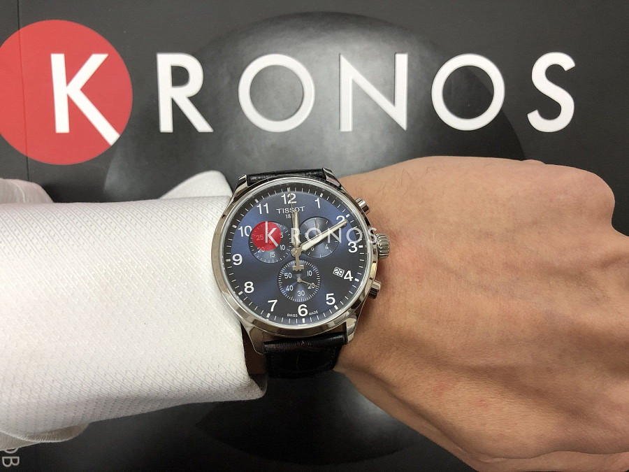 Часы Tissot Chrono XL Classic T116.617.16.047.00 — синий, сталь металл
