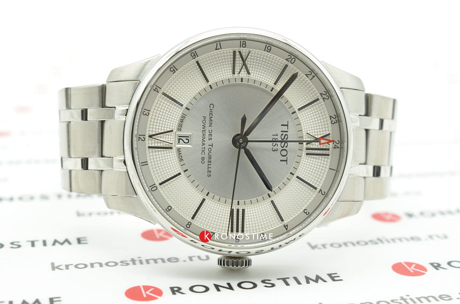 Часы Tissot Chemin des Tourelles GMT T099.429.11.038.00 — серебристый, сталь металл