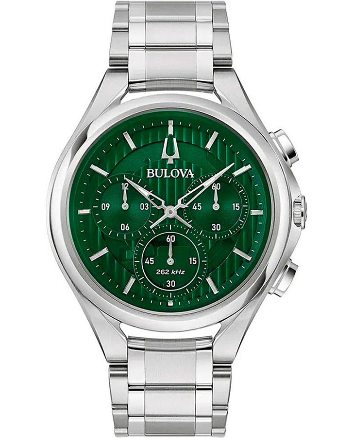 Часы Bulova CURV 96A297 — мужские, зеленый