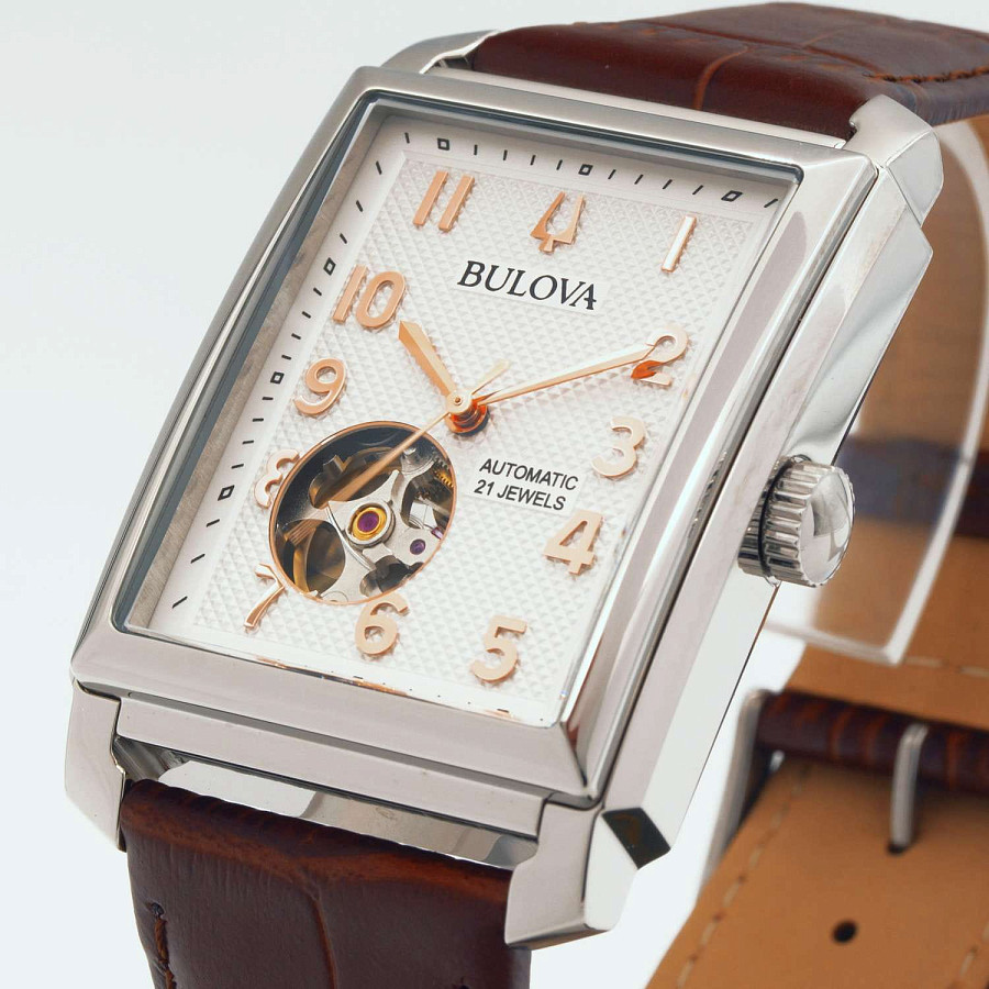 Часы Bulova Sutton 96A268 — механические, металл сталь