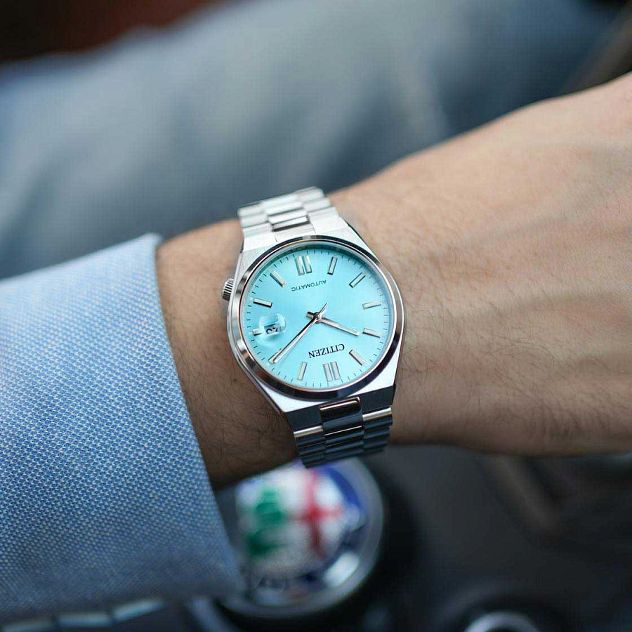Часы Citizen Tsuyosa NJ0151-88M — бирюзовый, сталь металл