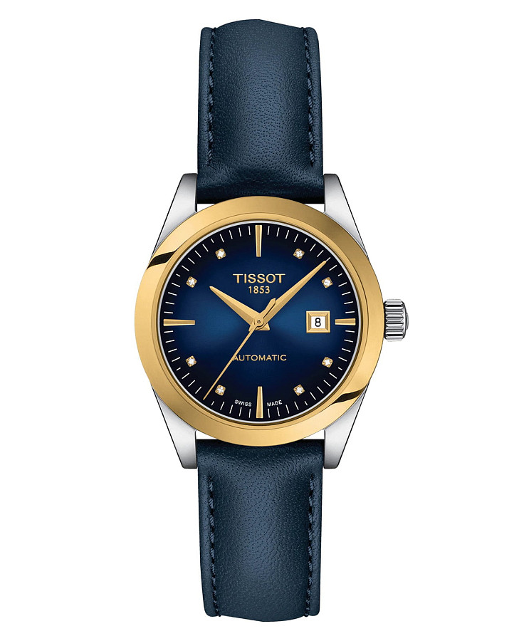 Часы Tissot T-My Lady Automatic 18K Gold T930.007.46.046.00 — женские, синий