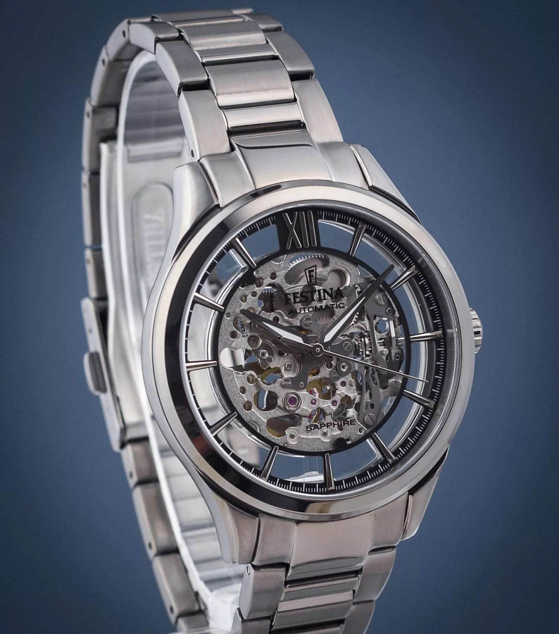 Часы Festina Automatic F20632/1 — серебристый, сталь металл