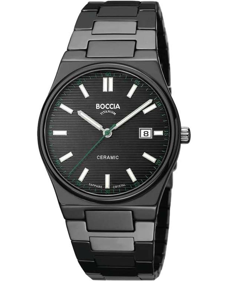 Часы Boccia Titanium Circle-Oval 3675-01 — мужские, черный