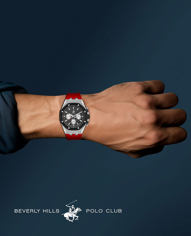 Часы Beverly Hills Polo Club Quartz BP3624X.358 — каучук, мужские