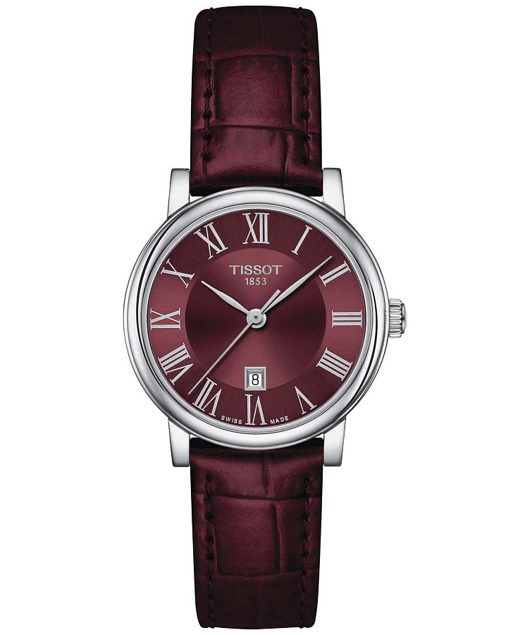 Часы Tissot Carson Premium Lady T122.210.16.373.00 — женские, бордовый