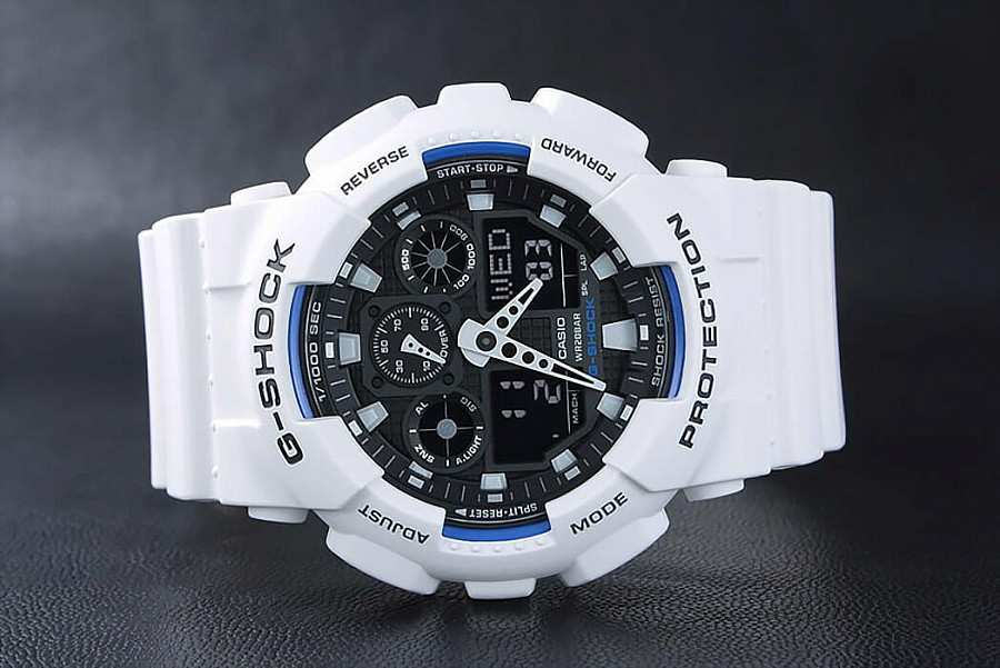 Часы Casio G-Shock GA-100B-7ADR (GA-100B-7A) — мужские, электронные