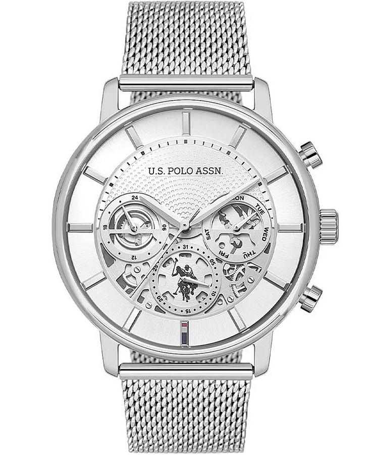 Часы U.S. Polo Assn. Crossing USPA1102-01 — мужские, серебристый