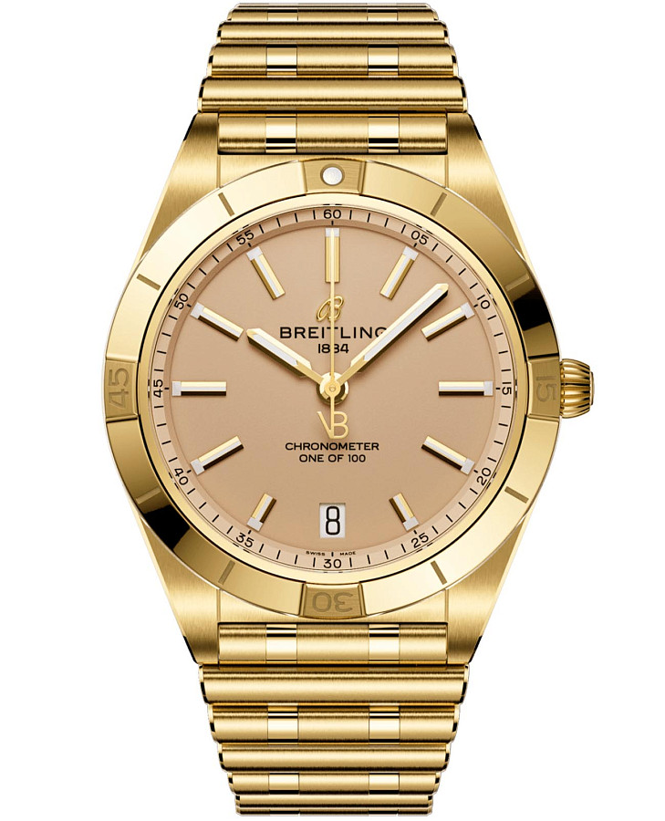 Часы Breitling Chronomat Automatic 36 Victoria Beckham K103801A1A1K1 — женские, бежевый