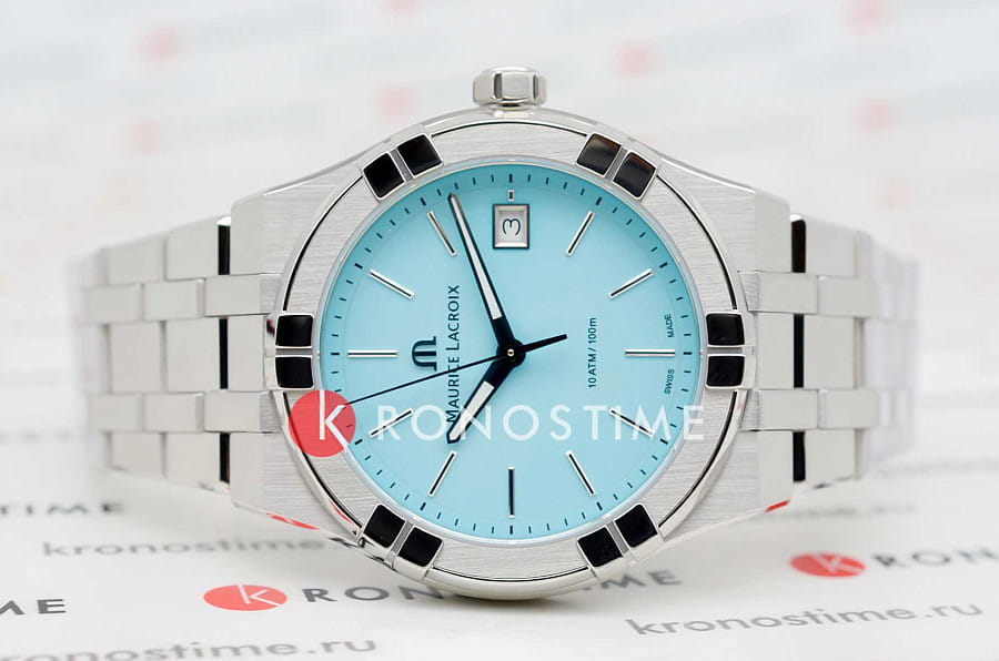 Часы Maurice Lacroix Aikon Quartz Colours Edition AI1108-SS002-431-1 — кварцевые, металл сталь