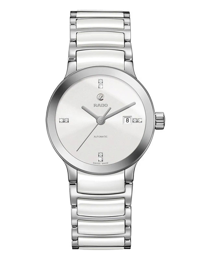 Часы Rado Centrix Automatic Diamonds R30027712 — женские, серебристый