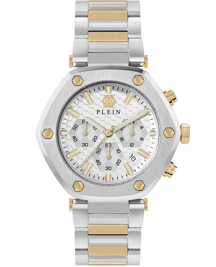 Часы Philipp Plein The Hexagon Chrono PWZBA0423 — мужские, белый