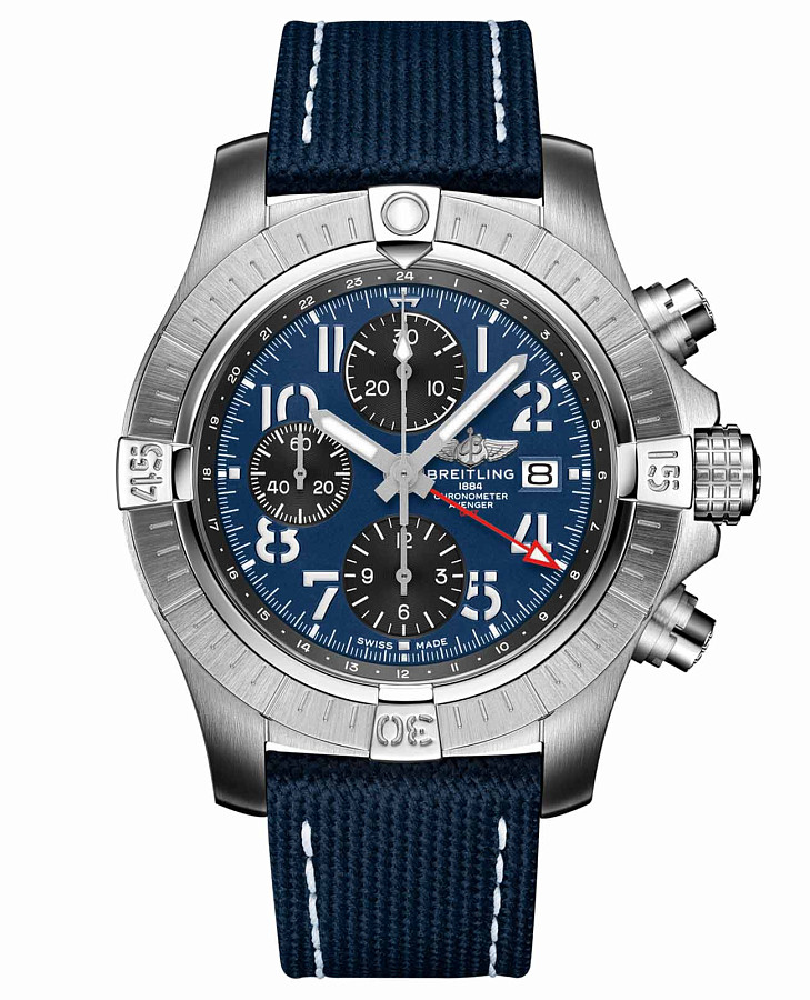 Часы Breitling Avenger Chronograph GMT 45 A24315101C1X2 — мужские, синий