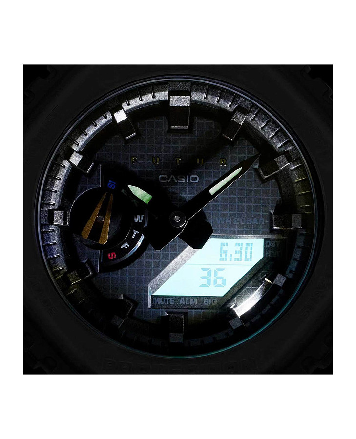 Часы Casio G-Shock GA-2100FT-8A — мужские, пластик