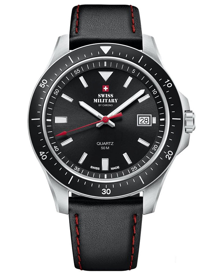 Часы Swiss Military by Chrono SM34082.04 — мужские, черный