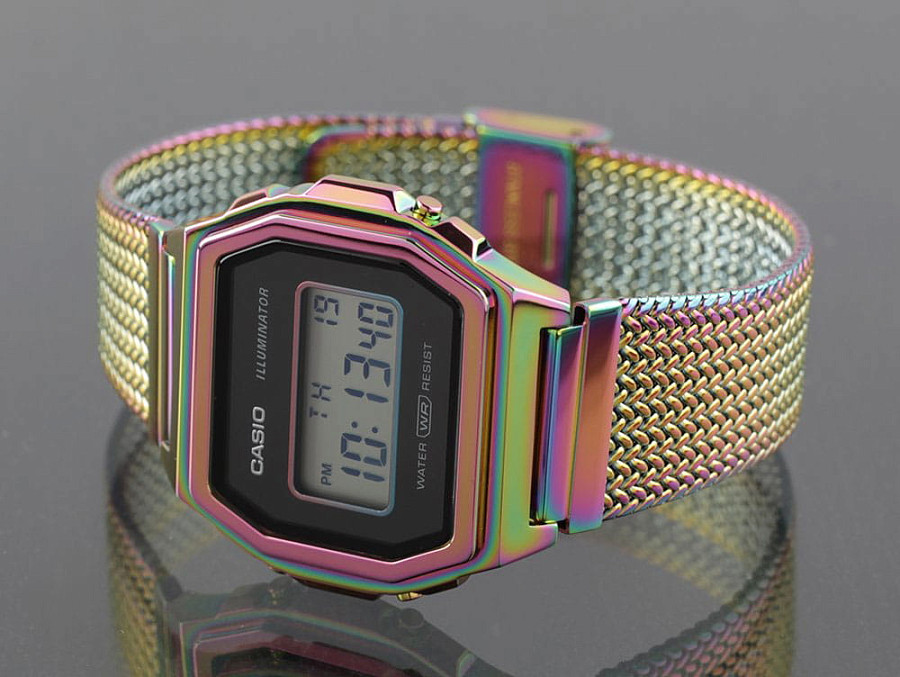 Часы Casio Vintage A1000PRW-1 — черный, сталь металл
