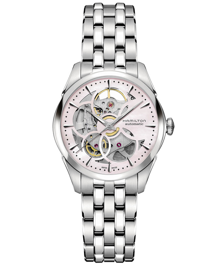 Часы Hamilton Jazzmaster Viewmatic Skeleton Lady Auto H32405171 — женские, перламутровый