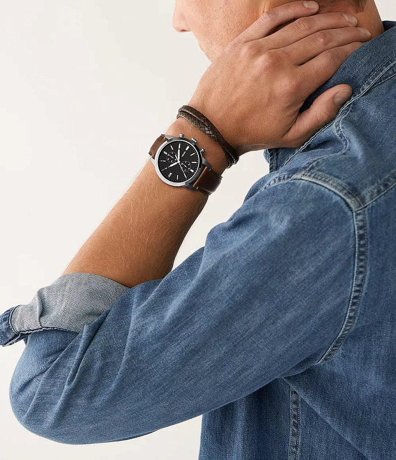 Часы Fossil Townsman FS5967SET — кожаный, мужские