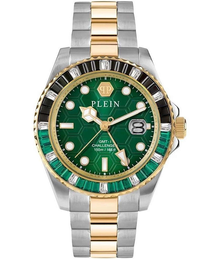 Часы Philipp Plein GMT-I Challenger PWPZA0224 — мужские, зеленый