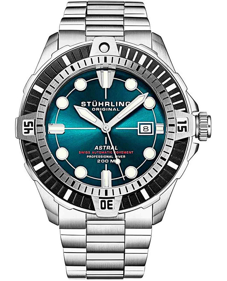 Часы Stuhrling Aquadiver 1005.03 — мужские, синий