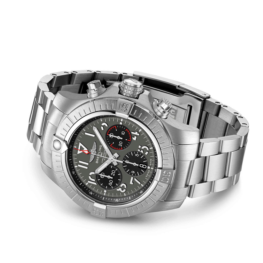 Часы Breitling Avenger B01 Chronograph 45 AB01821A1B1A1 — сталь металл, Швейцария