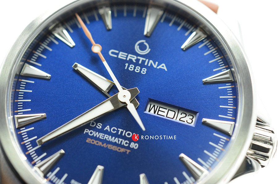 Часы Certina DS Action Day-Date Powermatic 80 C032.430.16.041.00 — мужские, кожаный