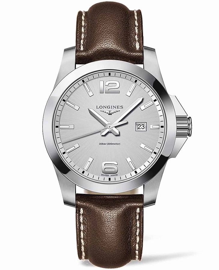 Часы Longines Conquest L3.760.4.76.5 — мужские, серебристый