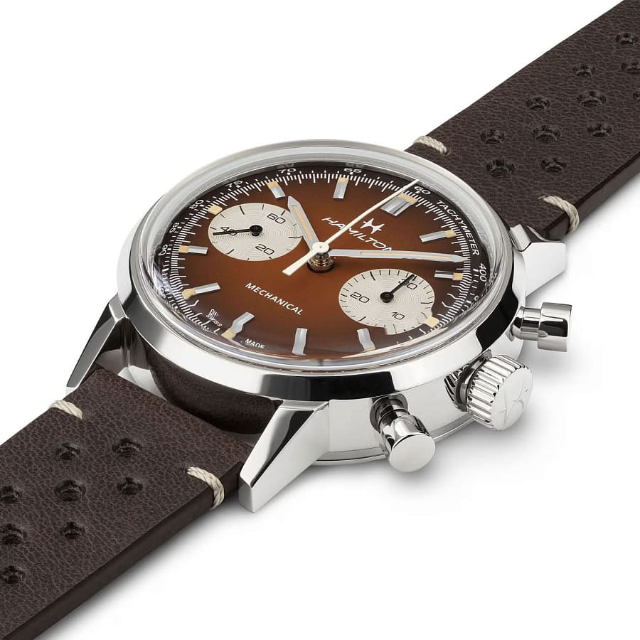 Часы Hamilton American Classic Intra-Matic Chronograph H H38429591 — кожаный, мужские