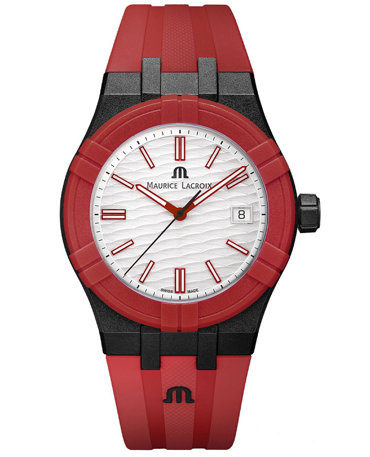 Часы Maurice Lacroix Aikon #Tide Black, Red and White AI2008-04010-400-J — мужские, белый