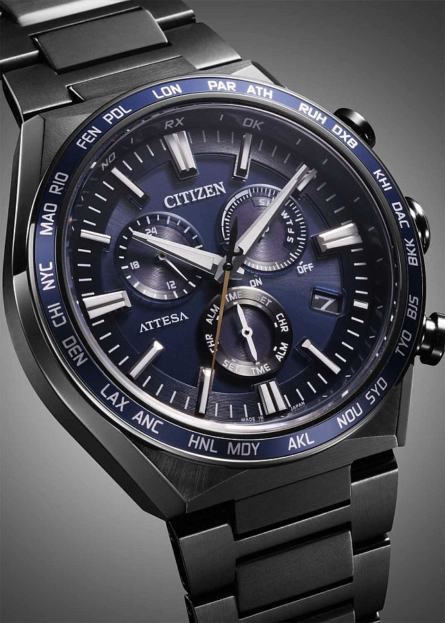 Часы Citizen Attesa CB5967-66L — титановый c dlc покрытием, мужские